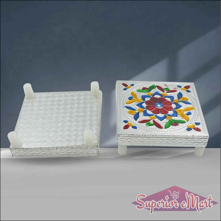 Multicolour Wooden Puja Bajot - Superior eMart