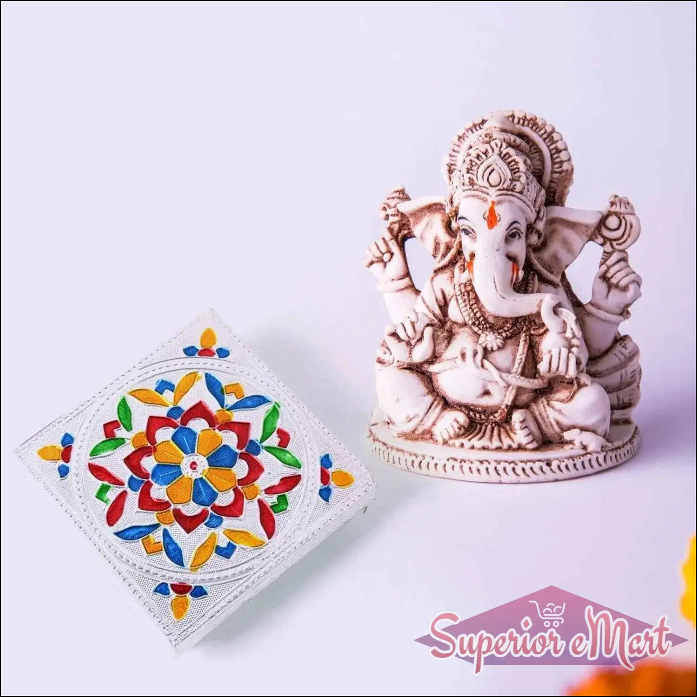 Multicolour Wooden Puja Bajot - Superior eMart