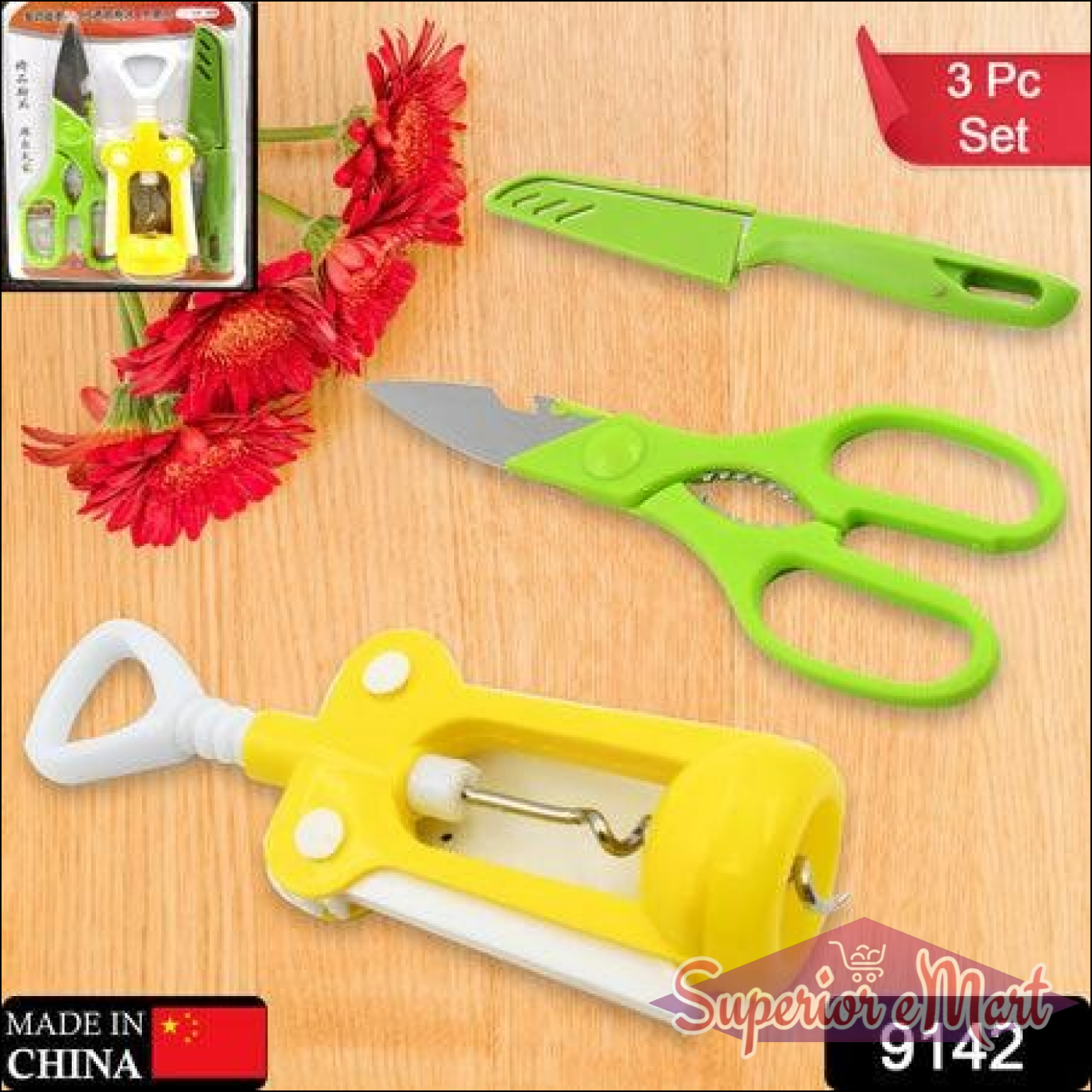 Multifunction Kitchen Tools Stainless Steel And Plastic Kitchen Knife And Scissor - Superior eMart