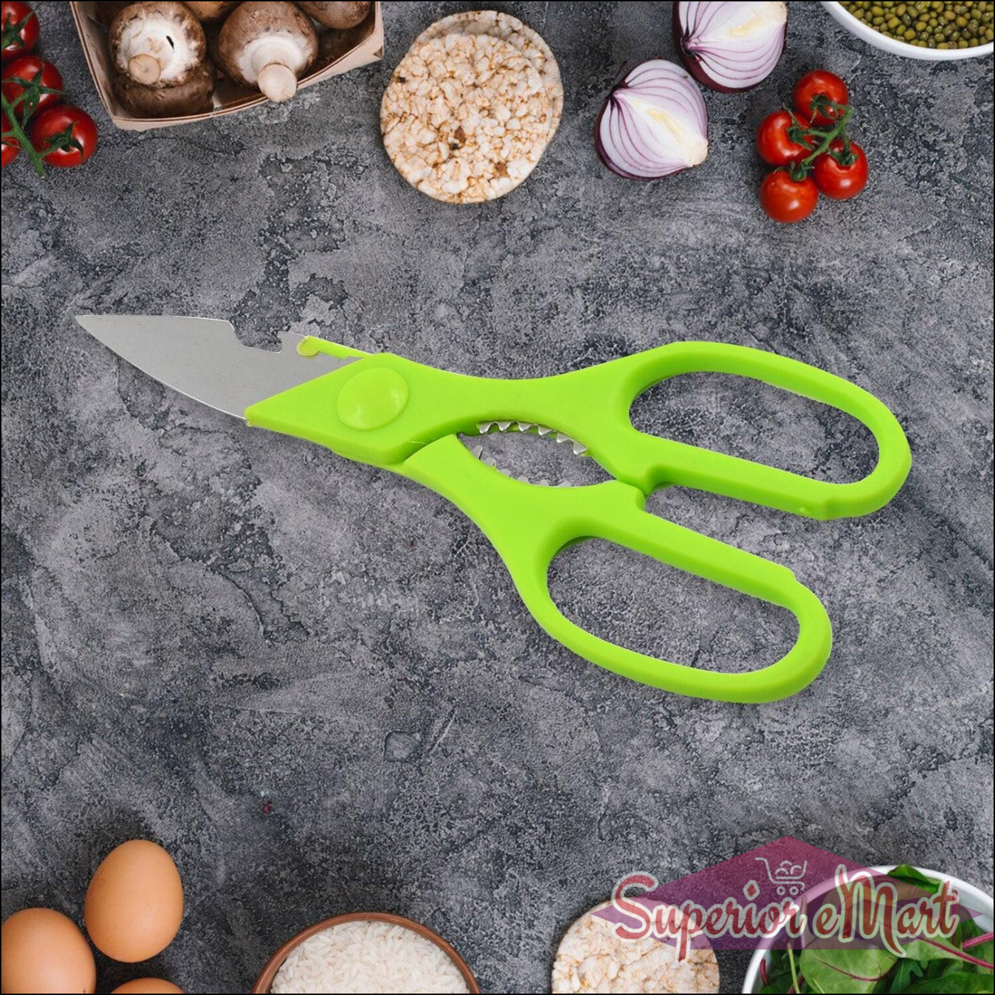 Multifunction Kitchen Tools Stainless Steel And Plastic Kitchen Knife And Scissor - Superior eMart