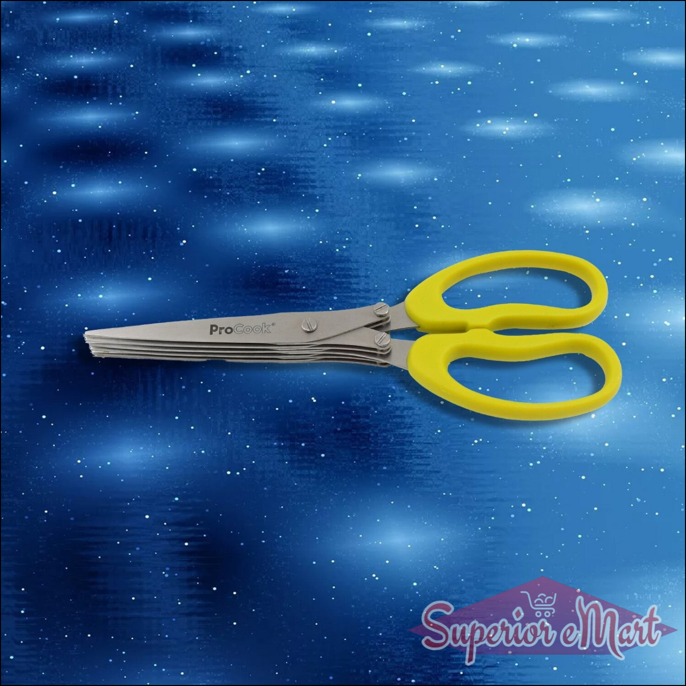 Multifunction Vegetable Stainless Steel Herbs Scissor With 5 Blades (1 Pc) - Superior eMart