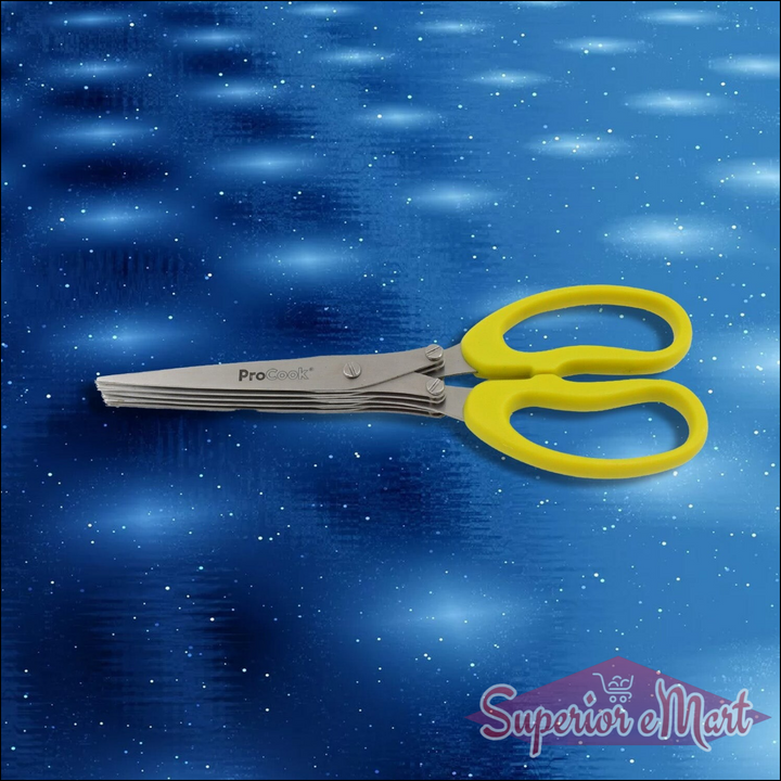 Multifunction Vegetable Stainless Steel Herbs Scissor With 5 Blades (1 Pc) - Superior eMart