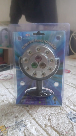 Multifunctional magnetic LED flashlight in packaging for home decor and practical use