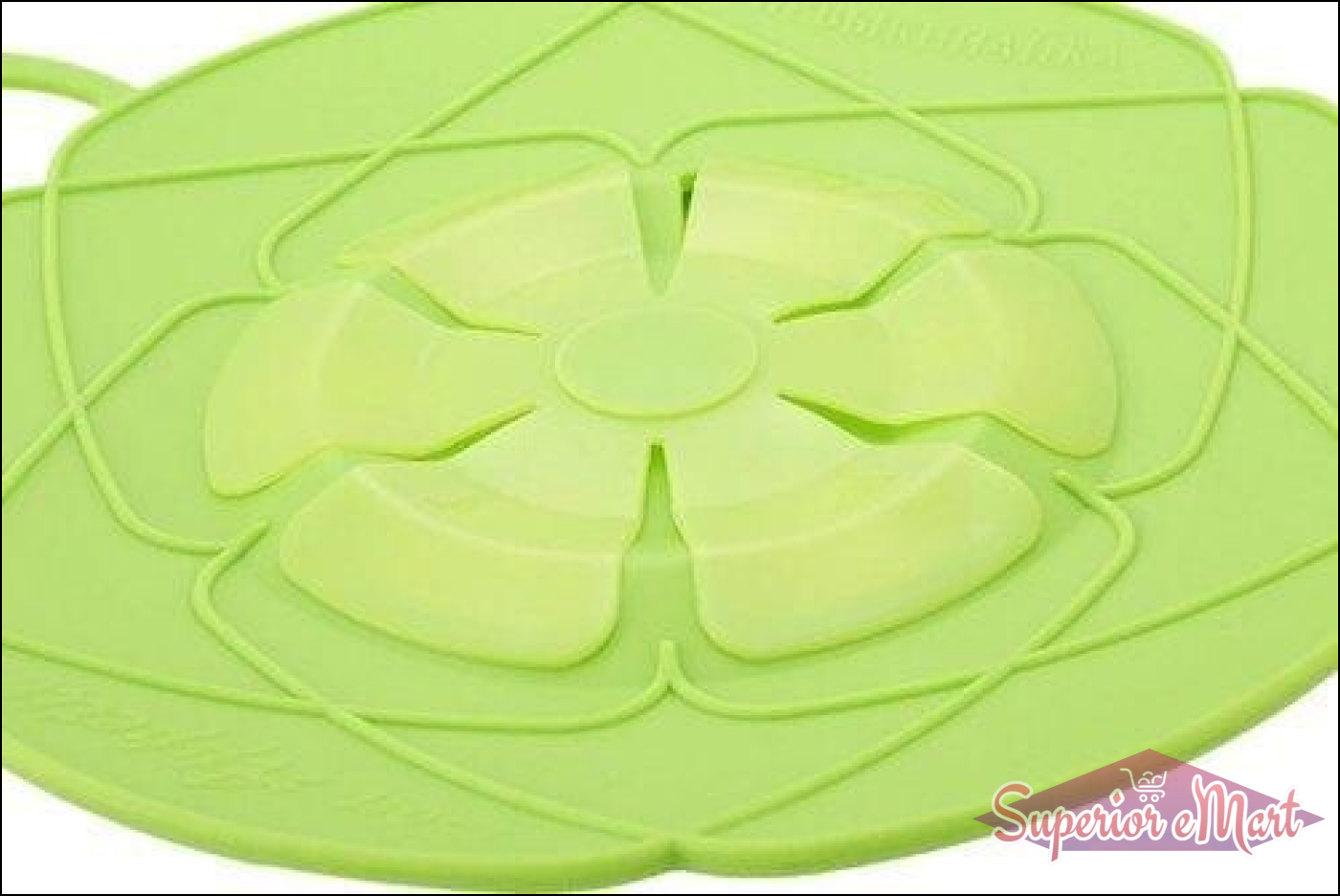 Superior eMart multifunctional silicone lid cover in vibrant green for versatile kitchen use