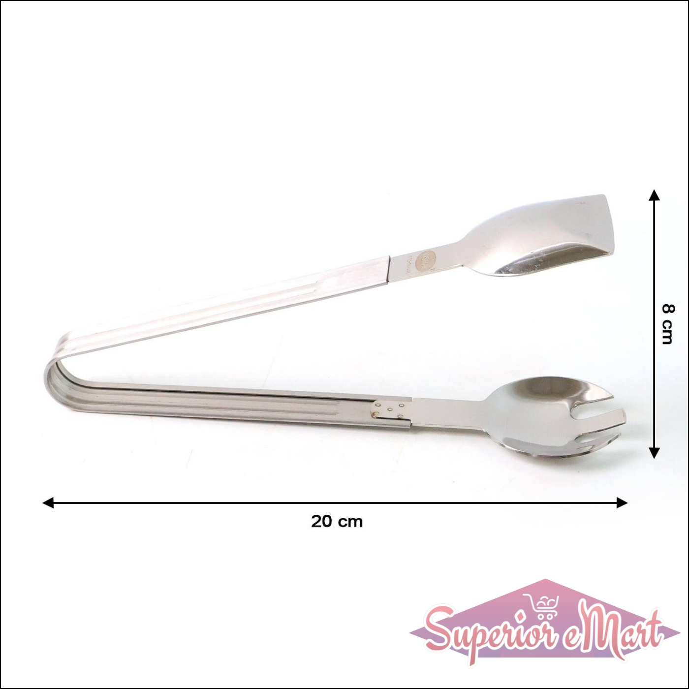 2-in-1 stainless steel serving tong with a sleek design for easy food serving and grilling