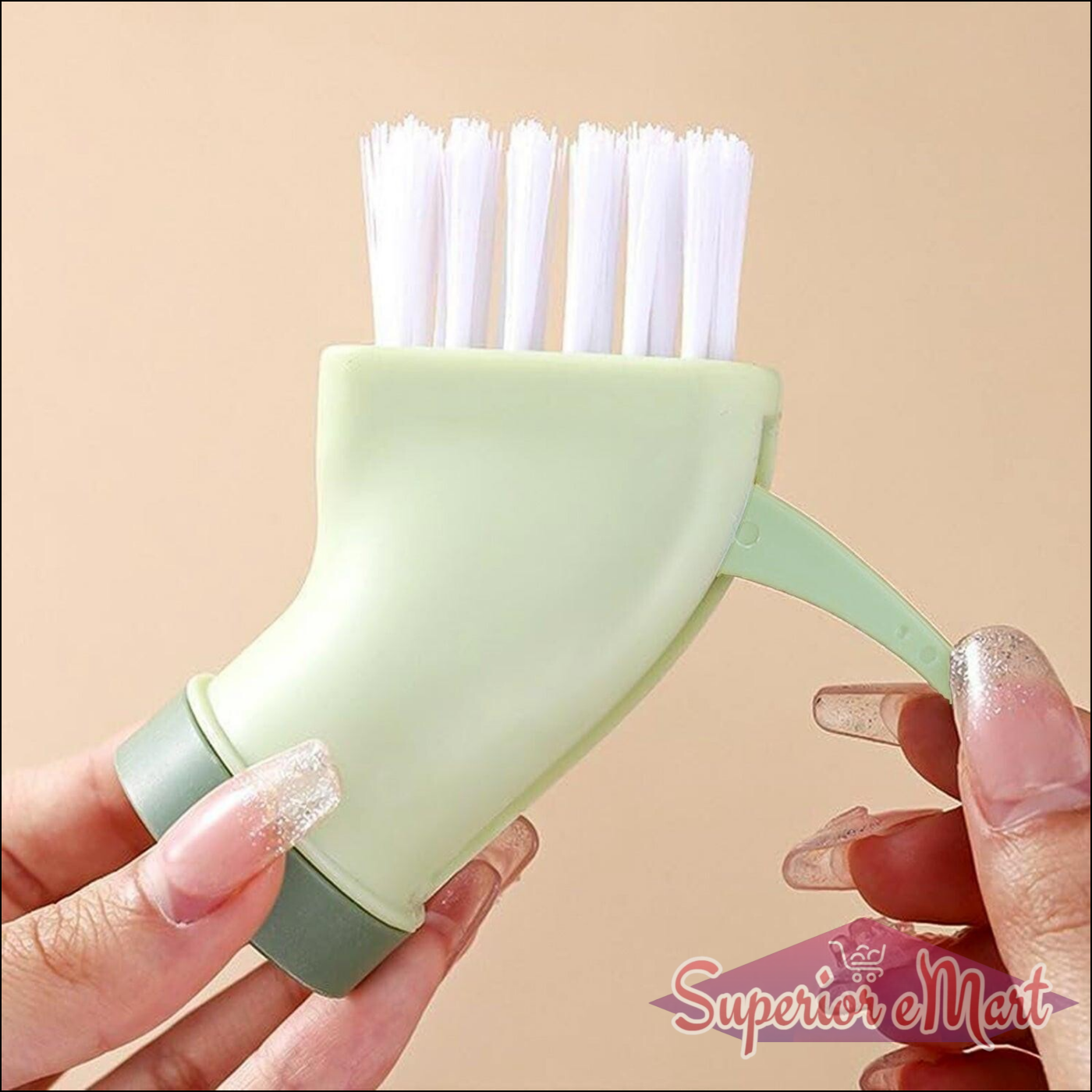 Multipurpose Bottle-Connectable Cleaning Brush With Built-in Scraper (1 Pc) - Superior eMart