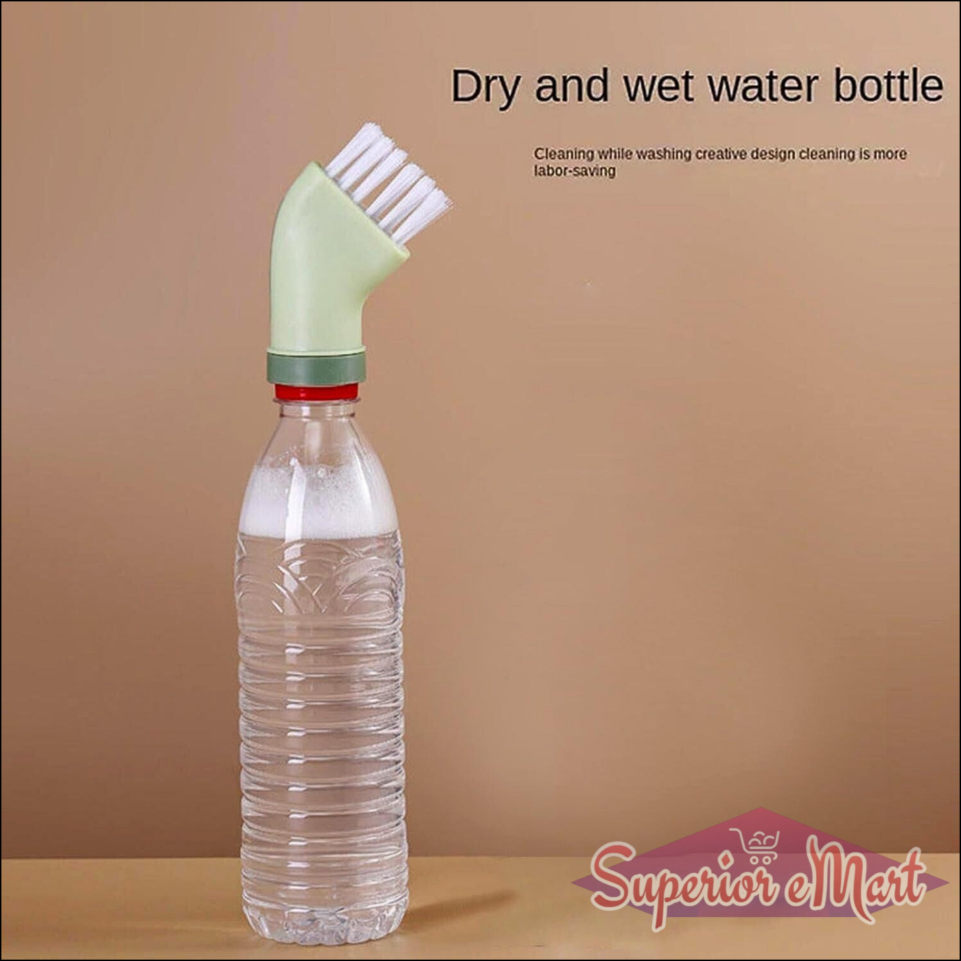 Multipurpose Bottle-Connectable Cleaning Brush With Built-in Scraper (1 Pc) - Superior eMart