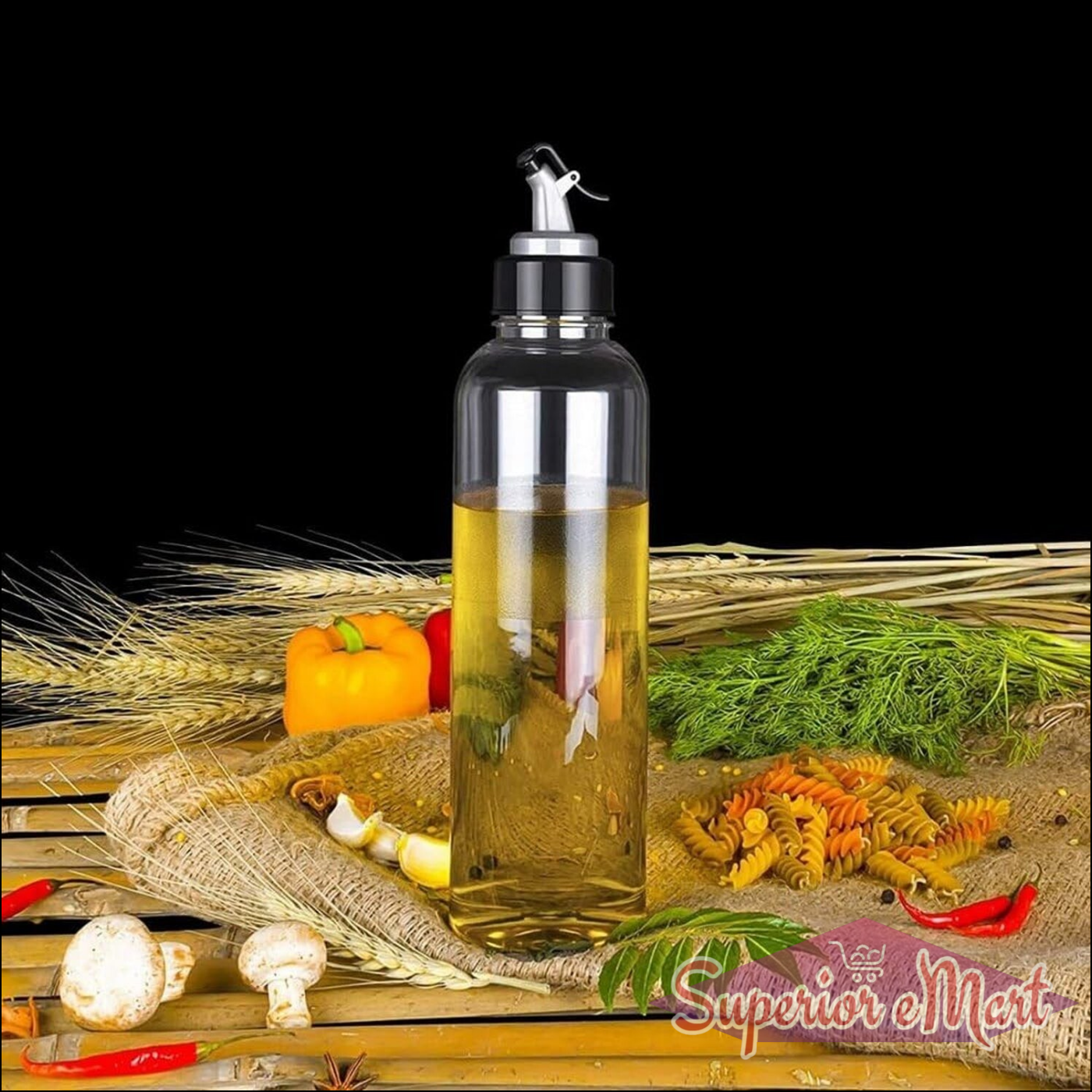 Multipurpose Oil Dispenser Bottle With Flip Top Pour Spout 900 Ml