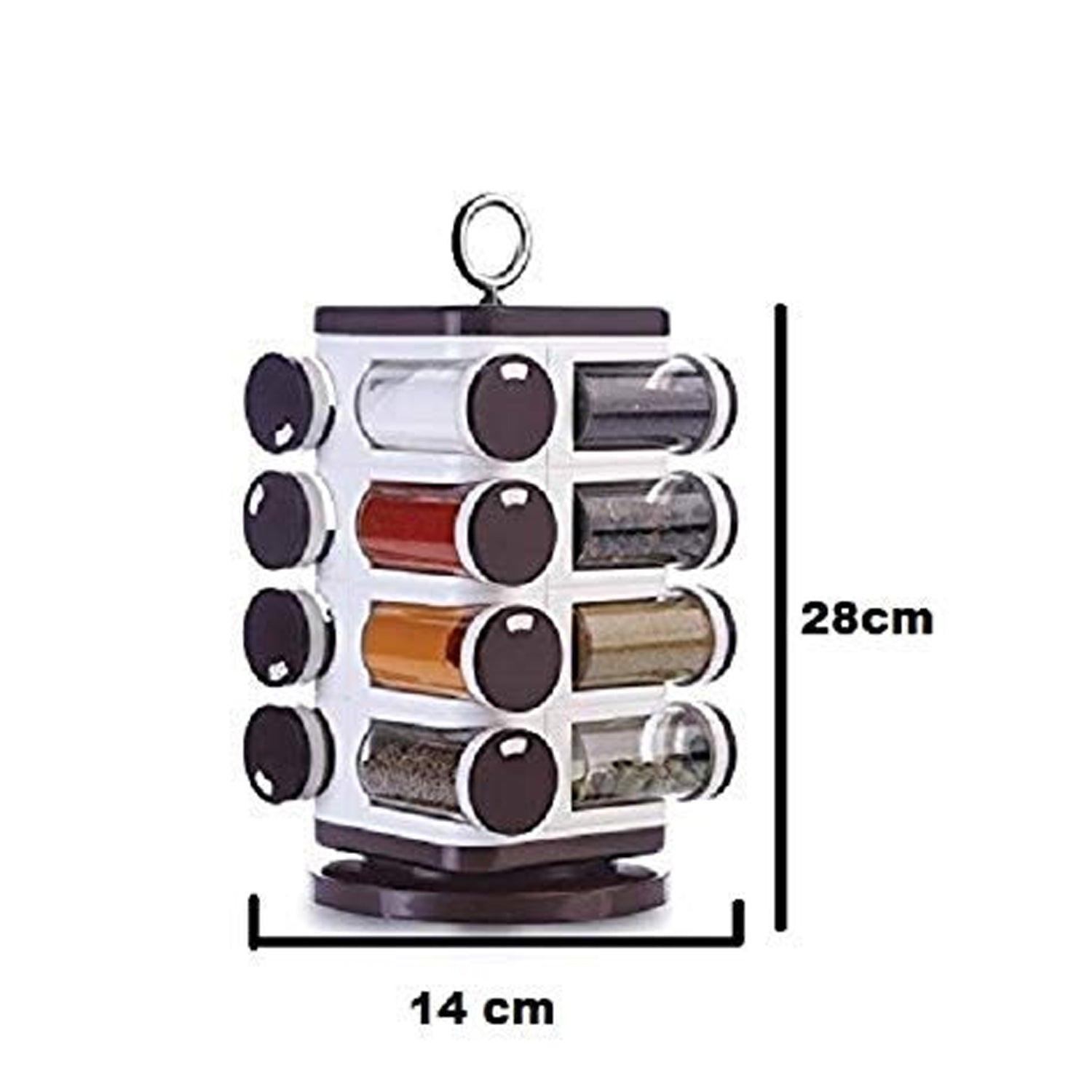 Superior eMart multipurpose revolving spice rack with organized spice containers for kitchen convenience