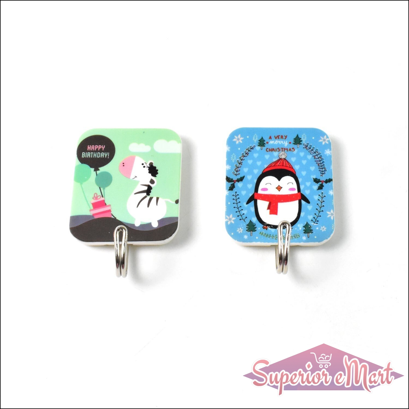Multipurpose Strong Cartoon Hook Self-adhesive Hooks (2 Pc Set) - Superior eMart