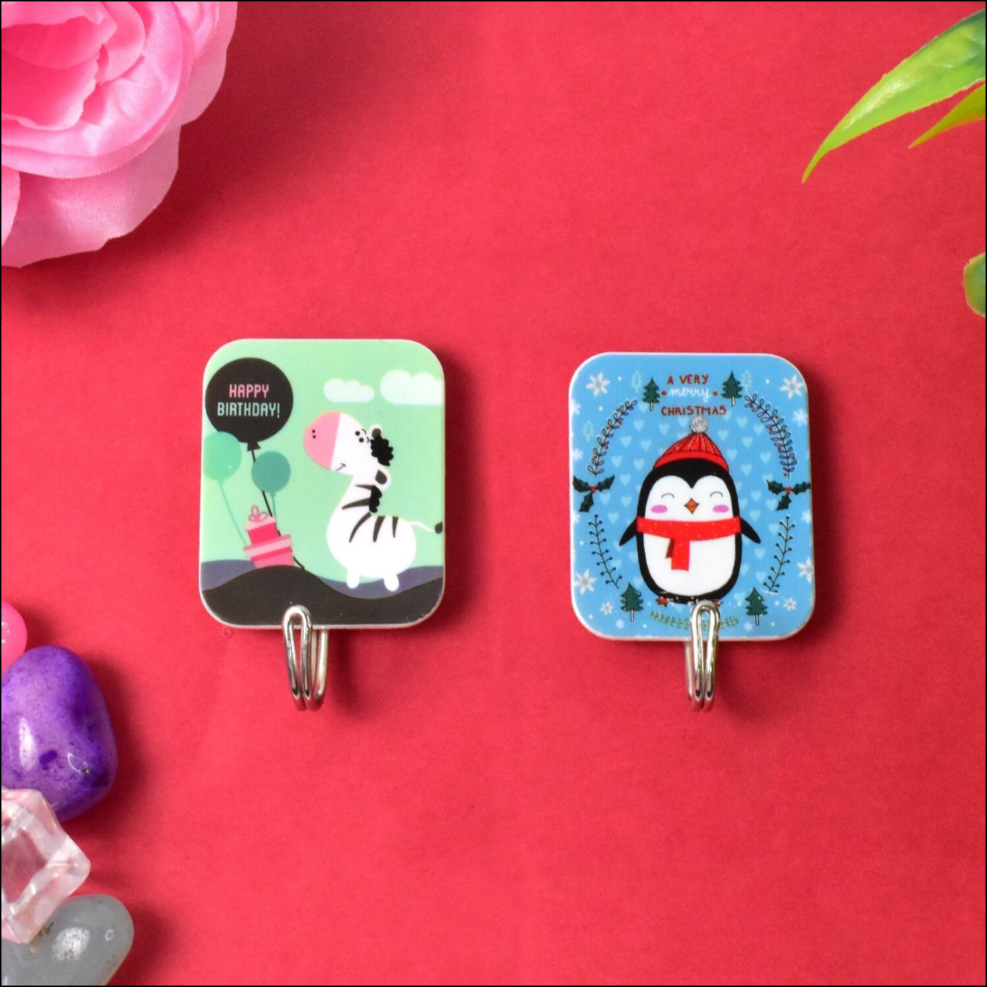 Multipurpose Strong Cartoon Hook Self-adhesive Hooks (2 Pc Set) - Superior eMart