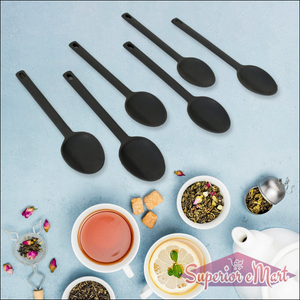 Multipurpose Silicone Spoon, Silicone Basting Spoon Non-Stick Kitchen Utensils Household Heat-Resistant Non Stick Spoons Kitchen Cookware Items For Cooking and Baking (6 Pcs Set) - Superior eMart