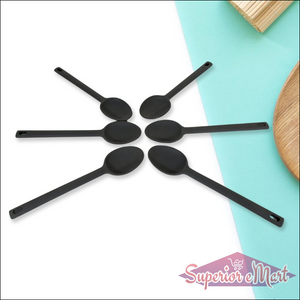 Multipurpose Silicone Spoon, Silicone Basting Spoon Non-Stick Kitchen Utensils Household Heat-Resistant Non Stick Spoons Kitchen Cookware Items For Cooking and Baking (6 Pcs Set) - Superior eMart