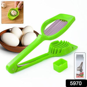 Superior eMart multipurpose slicer for fruits and eggs in vibrant green for easy food preparation