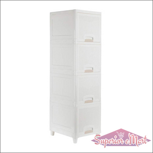 Superior eMart multipurpose storage cabinet with drawers in white, ideal for organizing home and kitchen spaces