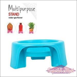 Bright blue unbreakable pot stand for home, perfect for pots and water or gas containers