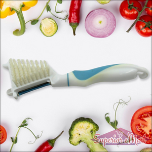 Multipurpose vegetable peeler brush with ergonomic handle for efficient peeling and cleaning of vegetables