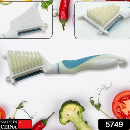 Multipurpose vegetable peeler brush with a durable handle for easy peeling and cleaning vegetables