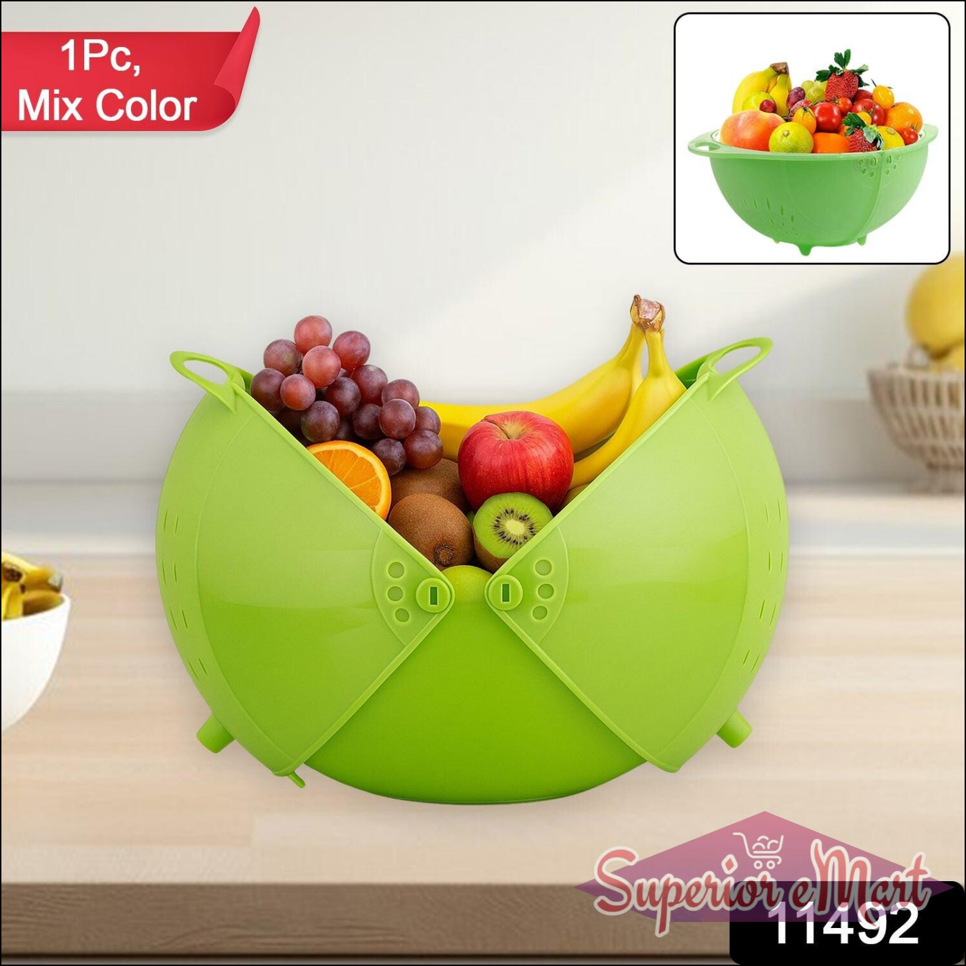 Multiuse Fruit and Vegetable Bowl - Foldable - Superior eMart