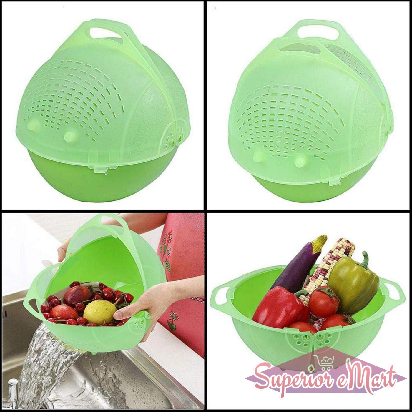 Multiuse Fruit and Vegetable Bowl - Foldable - Superior eMart