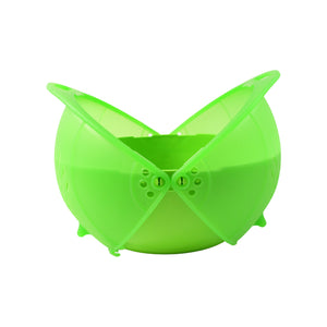 Superior eMart green multiuse fruit and vegetable bowl with foldable sections for easy storage