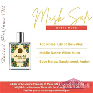 Musk Safi pure perfume 50ml with floral notes and tropical aroma for a refreshing scent experience