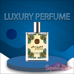 Musk Safi Pure Perfume 50ml in a luxurious bottle with vibrant design for an elegant fragrance experience