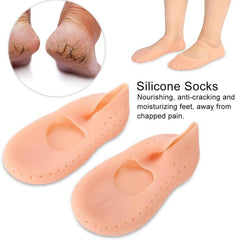 6037 Anti Crack Silicone Gel Foot Protector Moisturising Socks - Superior eMart