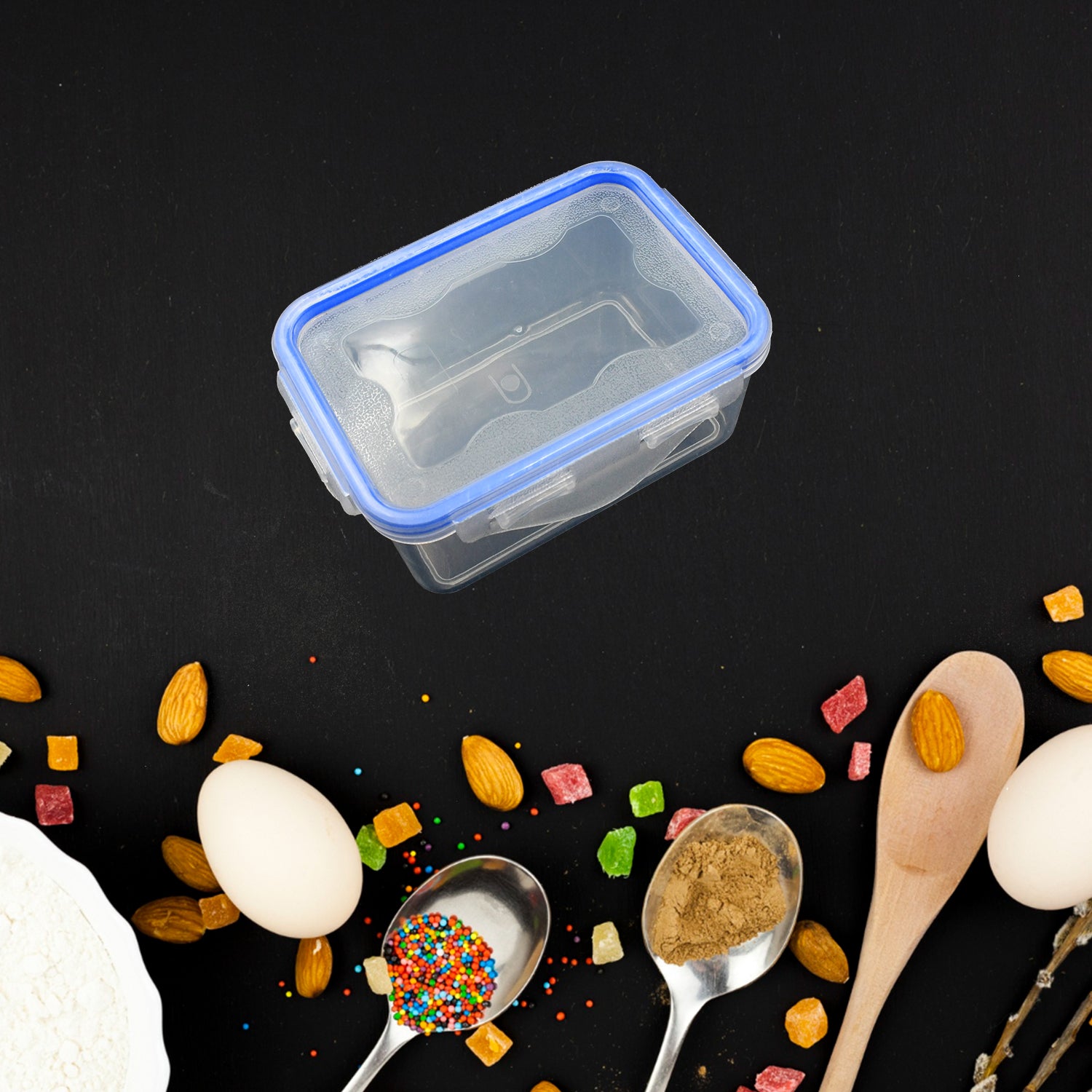 Storage Container Set With Air Seal Lock Lid For Storage Of Grocery, Spices, Dry Fruits (3 Piece Set)