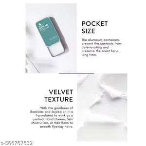 Pocket-sized solid perfume for men and women with velvety texture for skin moisturizing