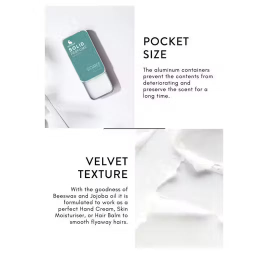 Solid Perfume Soiree | Long-Lasting Alcohol-Free Floral Fruity Fragrance for Men & Women | 12g Pocket Perfume
