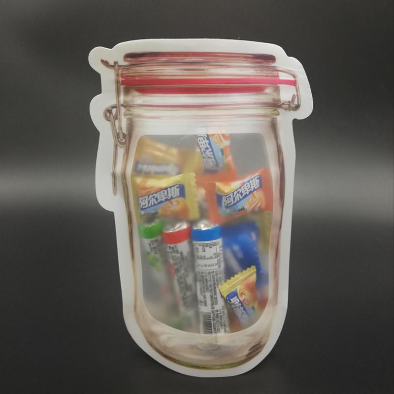 Reusable Airtight Seal Food Storage Mason Jar Zipper (500ml)