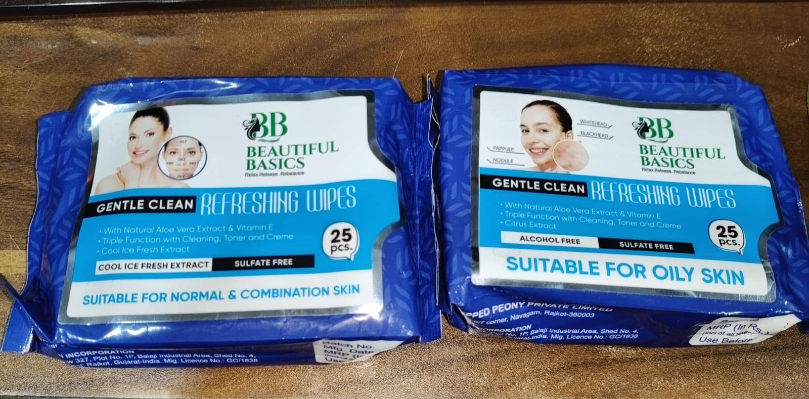 Beautiful Basics Normal  Oily Skin Face Wipes (2 Pkts X 50 Pcs Wipes) - Superior eMart