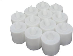 Festival LED tealight candles, white, 24 pcs for decoration