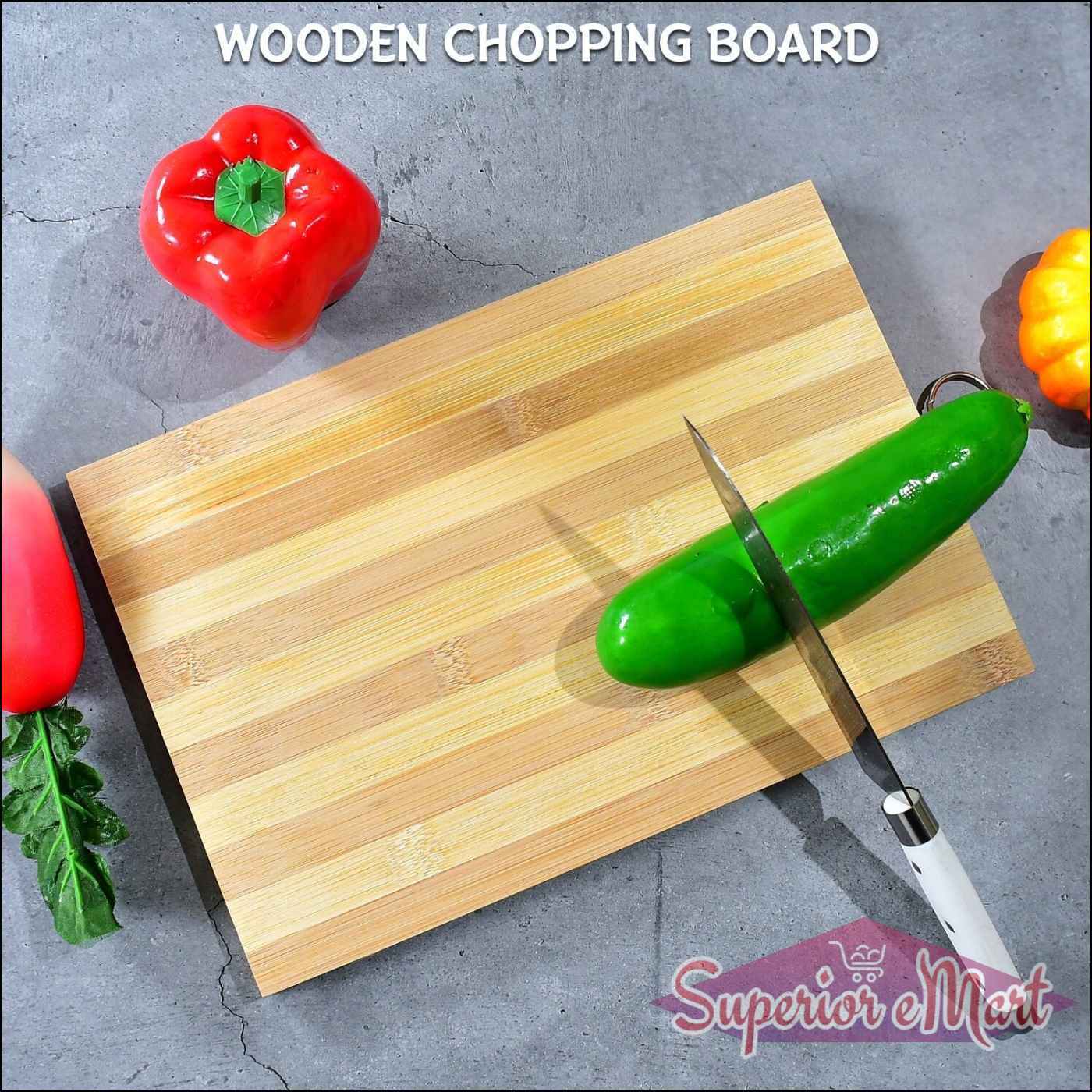Natural Wood Chopping / Cutting Board For Kitchen Vegetables / Fruits - Superior eMart