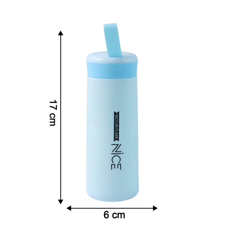 Superior eMart leak proof glass water bottle in blue with a flip-top lid for easy hydration
