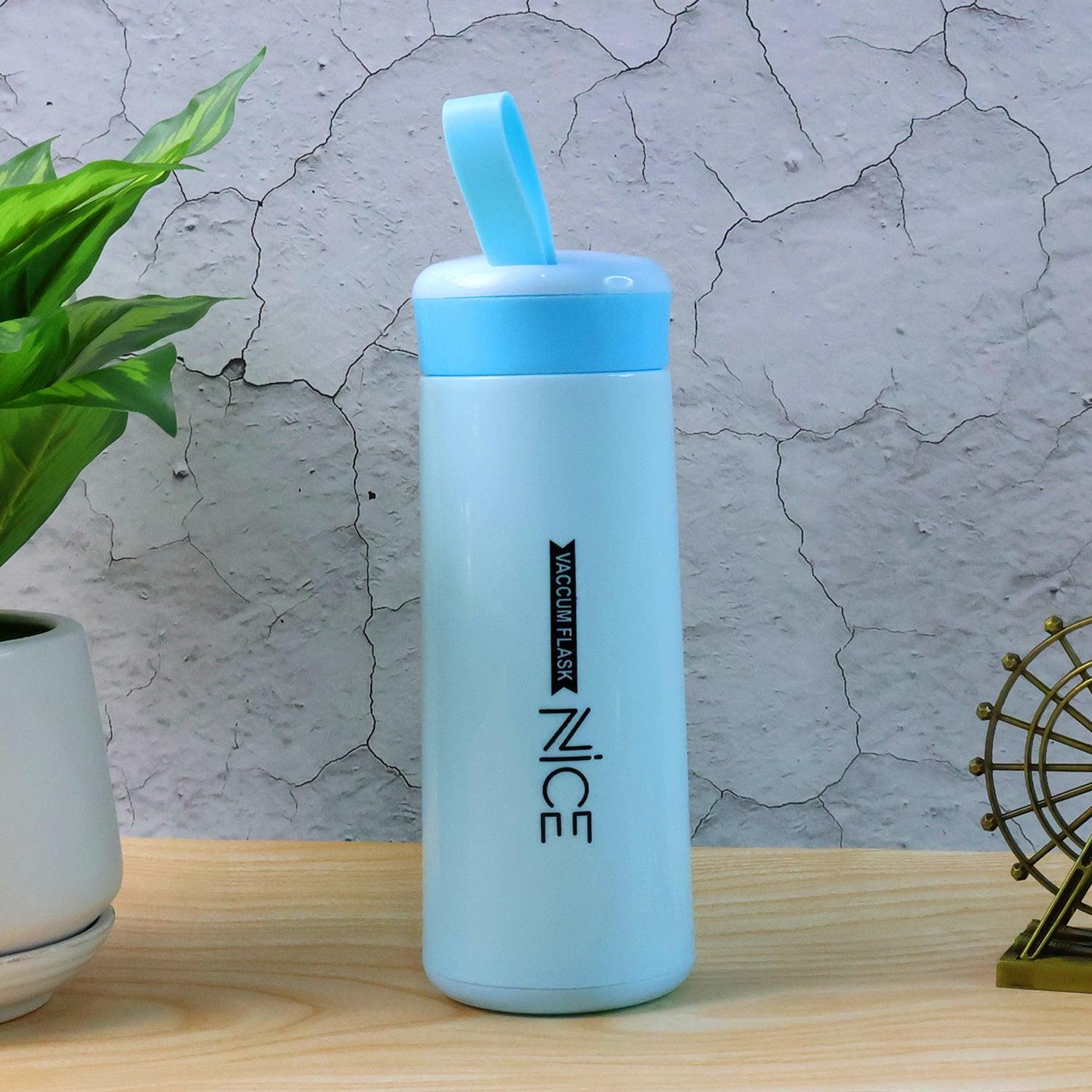 Superior eMart leak proof glass water bottle with a blue lid perfect for everyday hydration