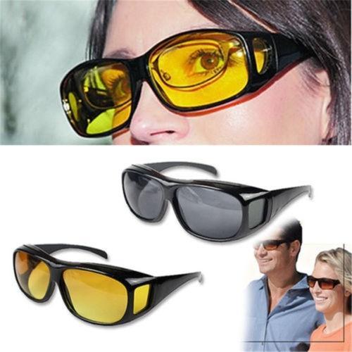 Superior eMart night vision driving glasses in yellow and black designs for enhanced nighttime visibility