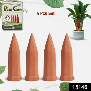 Set of 4 self watering spikes for plants, designed for efficient irrigation and plant care