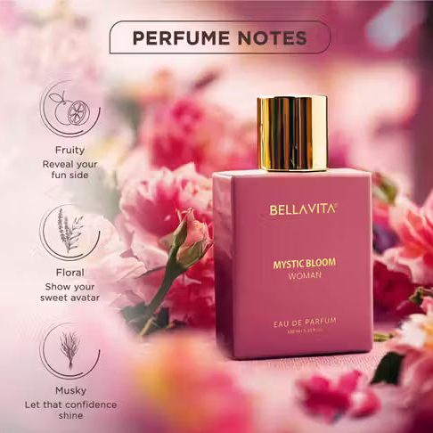 BELLAVITA MYSTIC BLOOM Perfume for Women|Floral & Musky Notes|Long Lasting Fragrance| Eau de Parfum - 100 ml  (For Women)