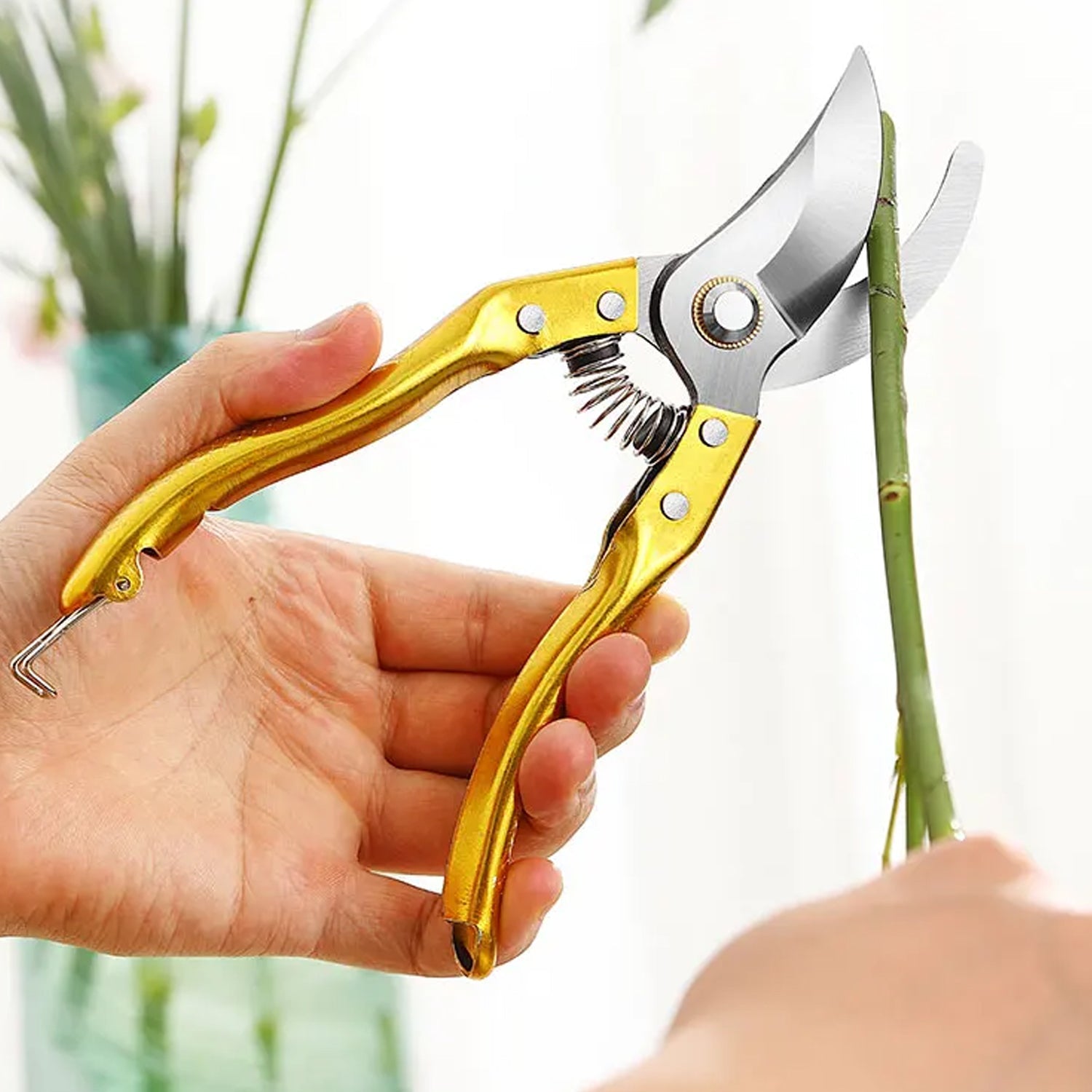 Gardening Tools - Garden Shears Pruners Scissor (1 Pc) - 0498_steel_garden_cutter_1pc