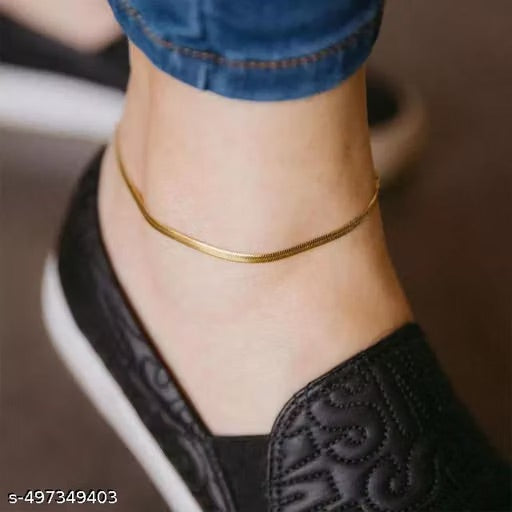 Snake Chain Anklet in 92.5 Sterling Silver | Silver Plated | For Women & Girls | Wedding, Party, Office