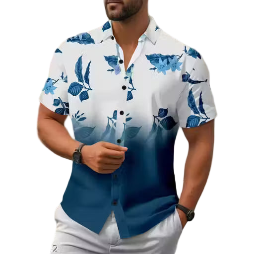 Men's Floral Gradient Shirt