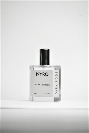 Nyro Dark Edge Extrait de Parfum in a sleek glass bottle, 60ml size for a bold scent