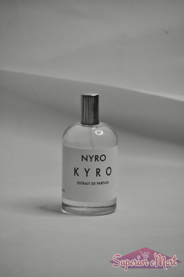 Nyro Kyro Extrait de Parfum in an elegant glass bottle for a luxurious fragrance experience