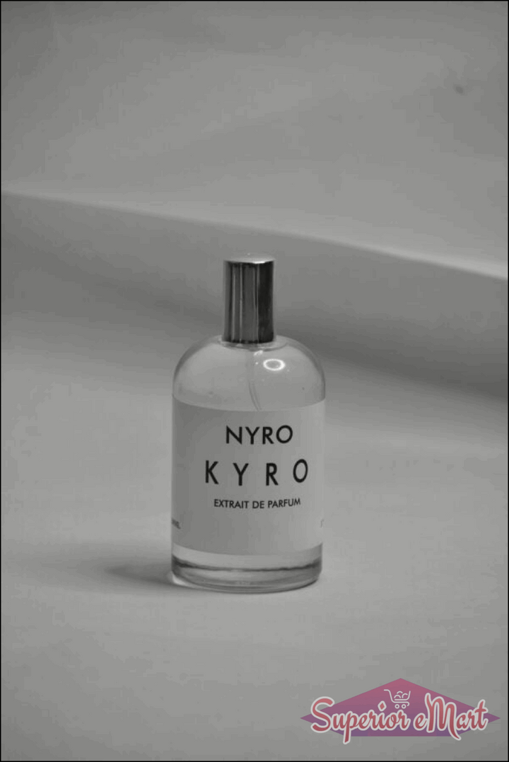 Nyro Kyro Extrait de Parfum in an elegant glass bottle for a luxurious fragrance experience
