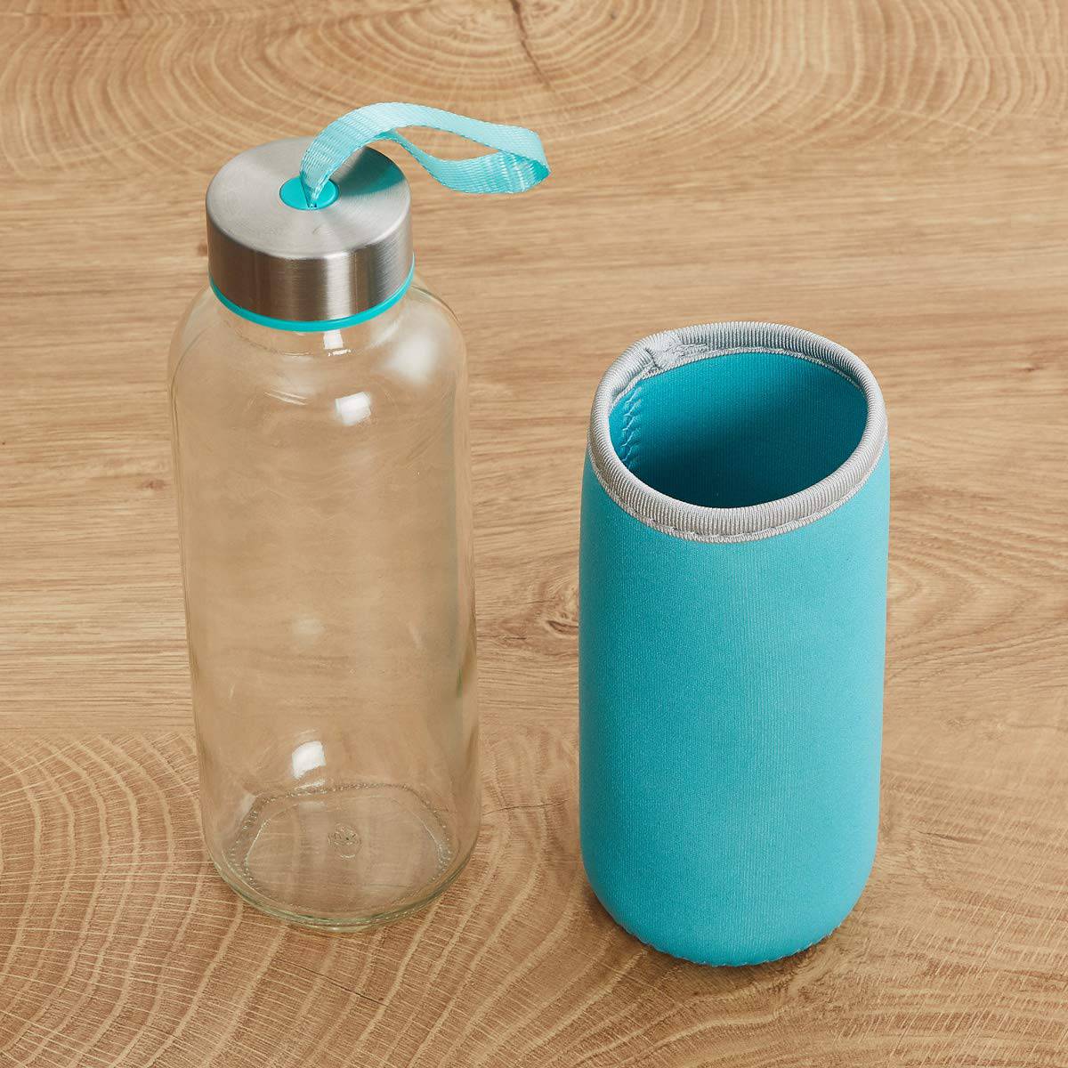 1199 Glass Water Bottle (500 Ml) With Cover - Superior eMart