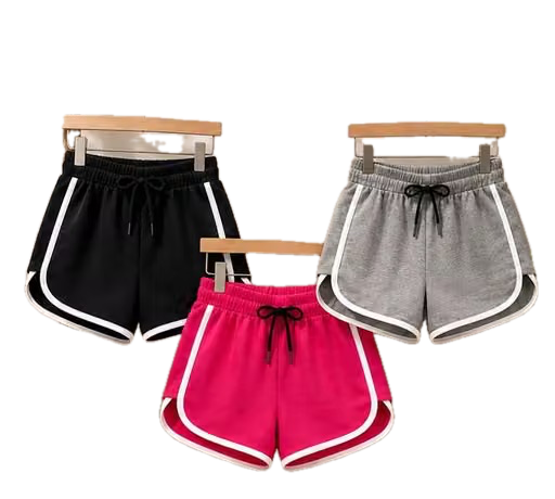 Girls Multicolour Shorts Pack of 3 | Girls SIDEPANEL Shorts