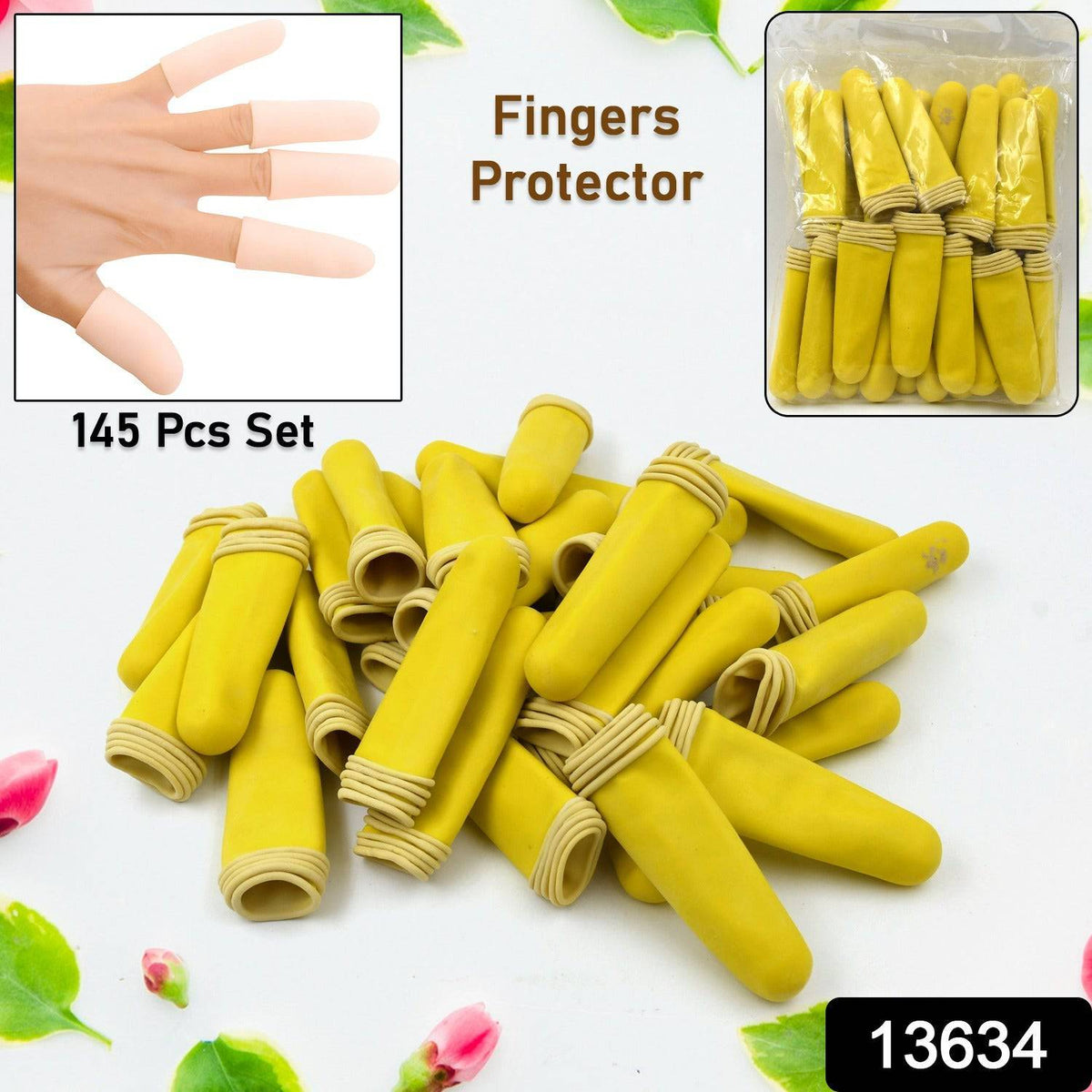 Finger Caps Silicone Finger Protectors Sleeves (Finger Cots  145 Pcs Set Approx) - Superior eMart