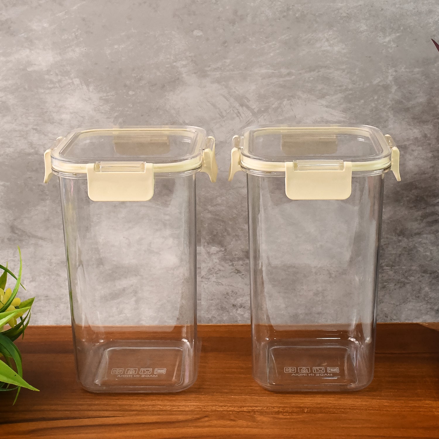Press N Lock Airtight Kitchen Storage Container Set (2pc1400ml)